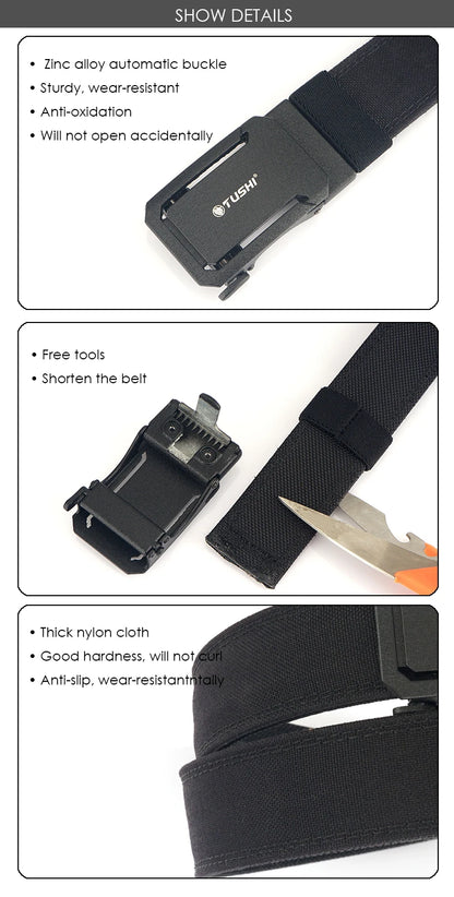 VATLTY Military Belt for Men – Sturdy Nylon with Metal Automatic Buckle, Tactical Police Duty & Outdoor IPSC Accessories