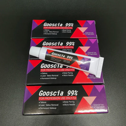 99% Gooscia Tattoo Numbing Cream 10g – Pre-Permanent Makeup for Microblading, Eyebrows, Lips & Tattoo Removal