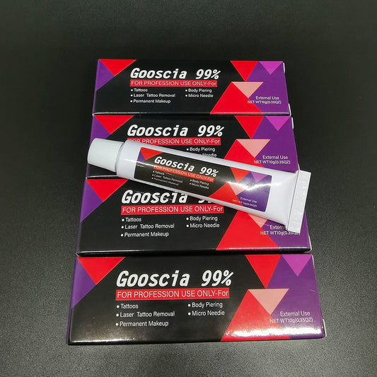 99% Gooscia Tattoo Numbing Cream 10g – Pre-Permanent Makeup for Microblading, Eyebrows, Lips & Tattoo Removal