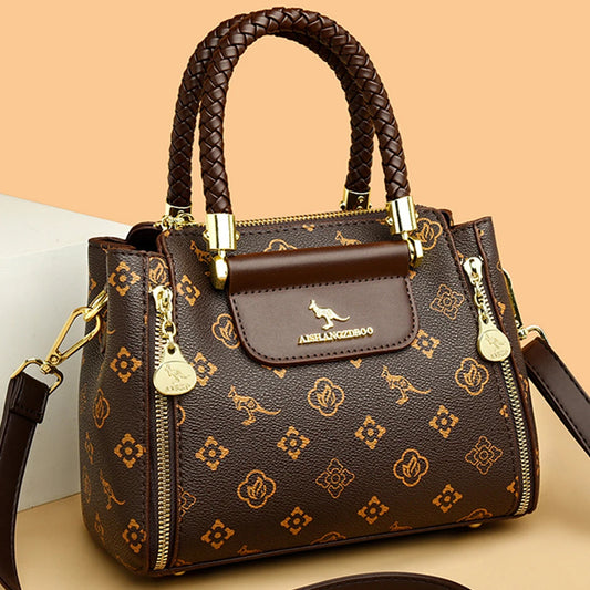 Women’s Designer Soft Leather Crossbody Bag – High-Quality Fashion Shoulder Messenger Purse for Ladies