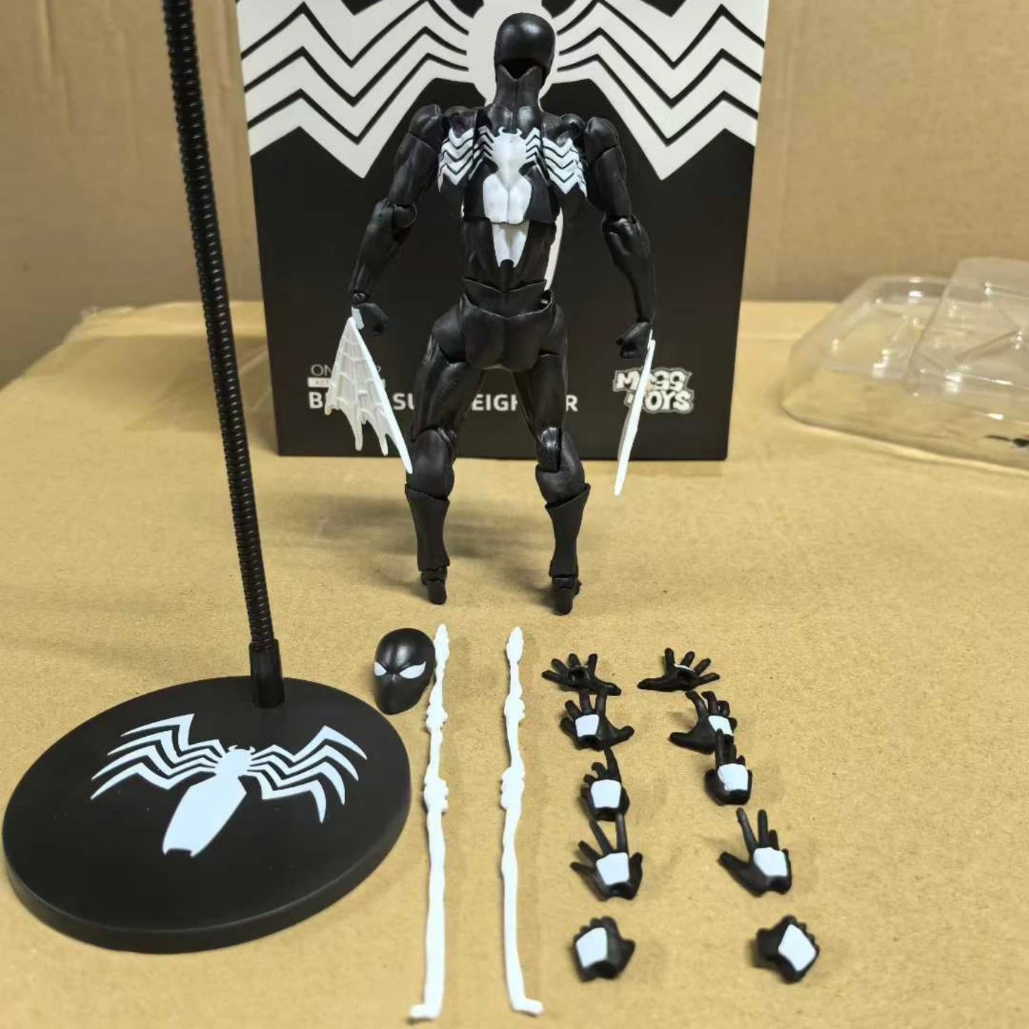 2025 Black Symbiote Spider-Man Action Figure – Venom Battle Suit Movable Collectible Model Gift