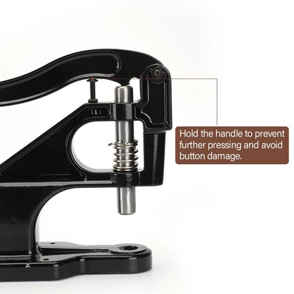 WUTA Manual Button Installation Tool – Mute Punching for Mushroom Rivets & Eyelets, DIY Hand Pressing Tool (With/Without Machine)