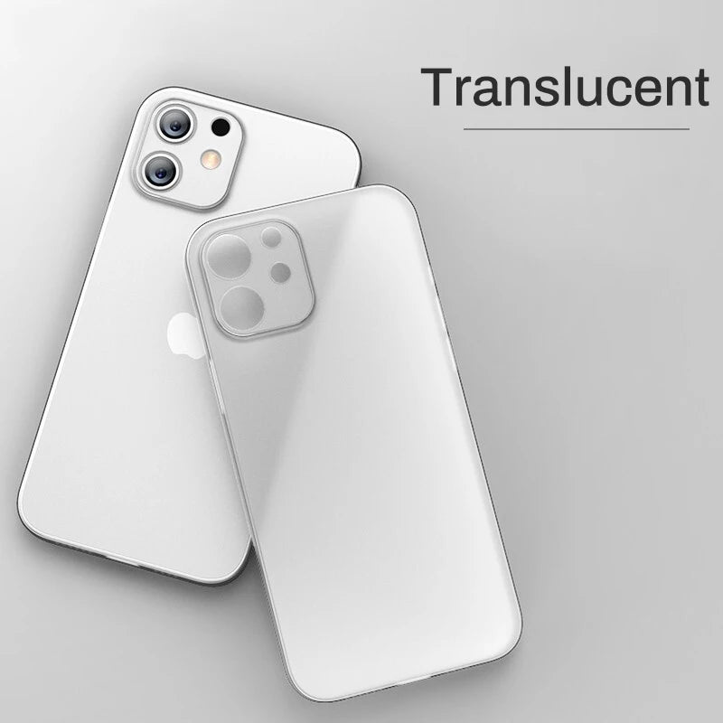 Ultra-Thin 0.2mm Matte PP Phone Case - Slim Cover for iPhone 11–17 Series, Pro Max, Plus & Mini Models