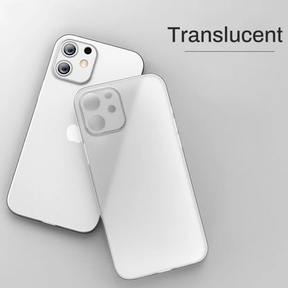 Ultra-Thin 0.2mm Matte PP Phone Case - Slim Cover for iPhone 11–17 Series, Pro Max, Plus & Mini Models