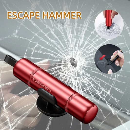 Car Escape Tool 2-in-1 – Window Breaker & Seatbelt Cutter Life-Saving Safety Hammer for Emergencies