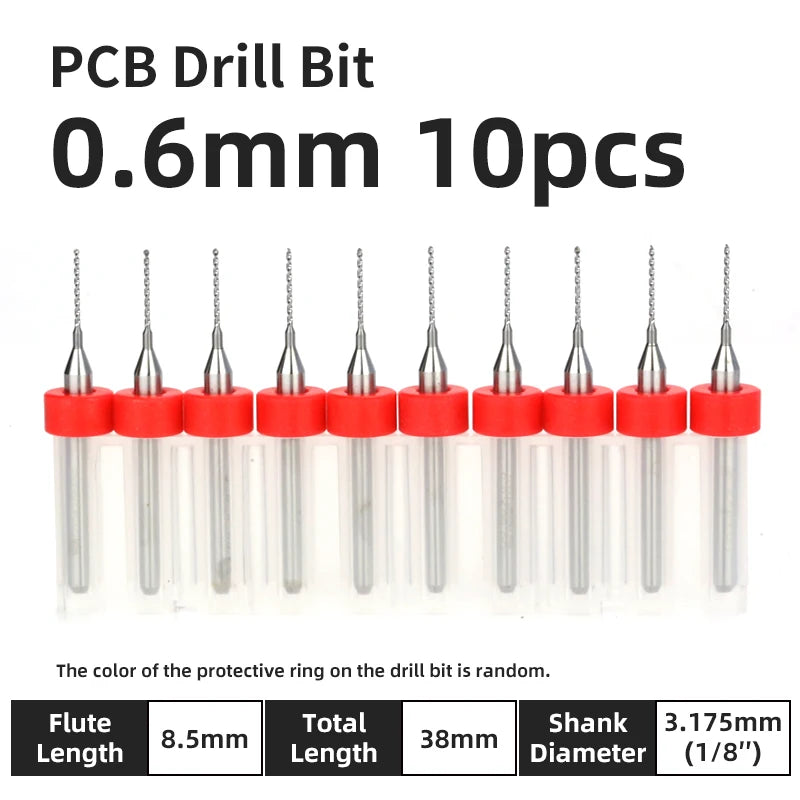 0.1–1.0mm Micro Carbide PCB Drill Bit Set – Tungsten Steel Bits for CNC, Wood & Circuit Board Precision Drilling