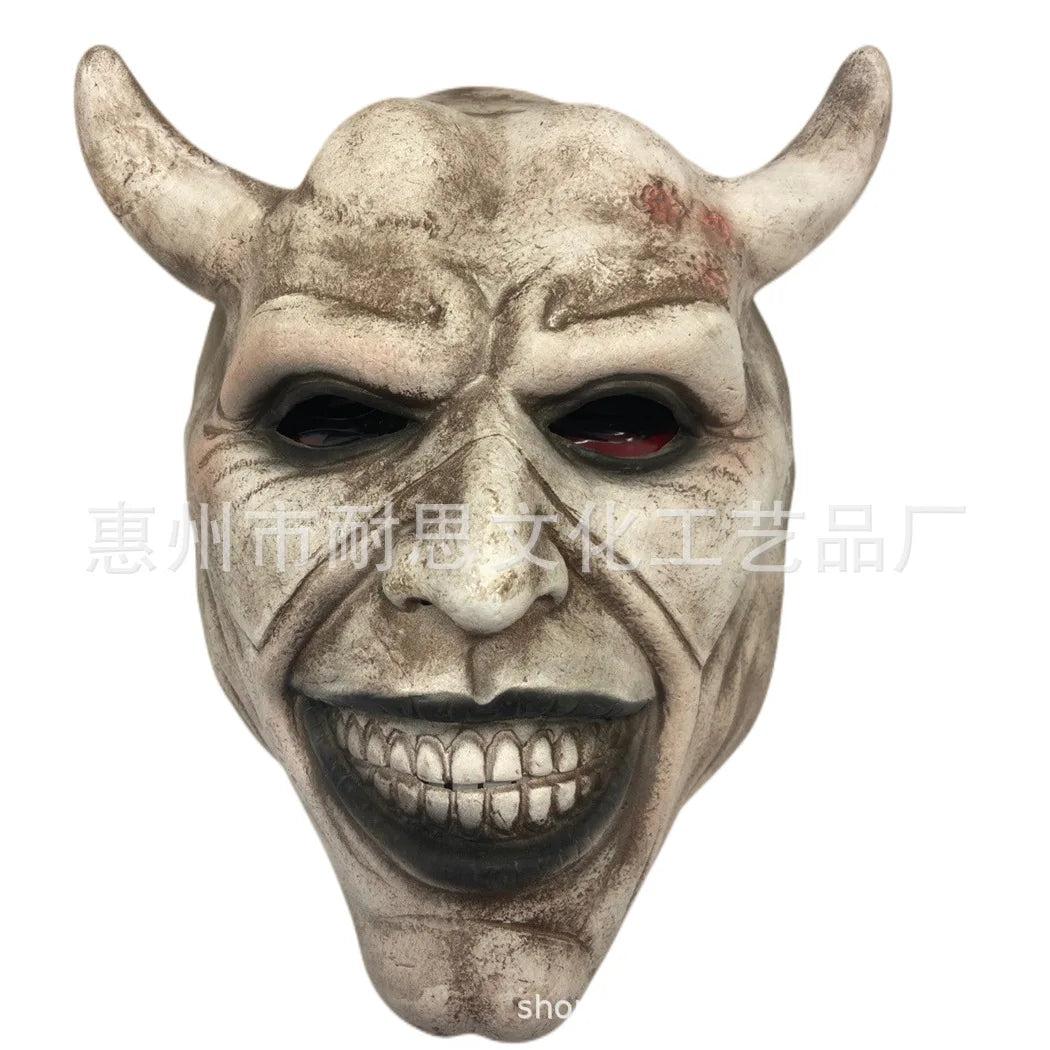 The Black Phone Horror Half Face Mask – Scary Halloween Masquerade Cosplay Accessory