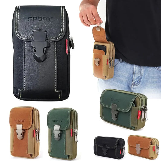 Unisex Belt Pouch Mobile Phone Bag – Molle Waist Bag, Small Tactical Duty Belt Backpack & Card Holder for Men
