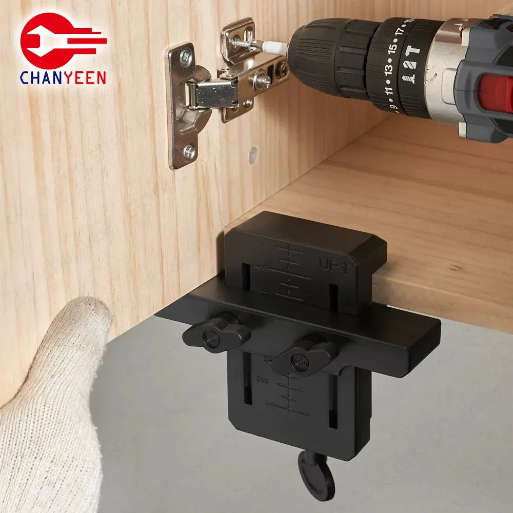 Easy Install Cabinet Door Mounting Jig – ABS Plastic Frame Clamp for Hidden Doors, Woodworking Tools