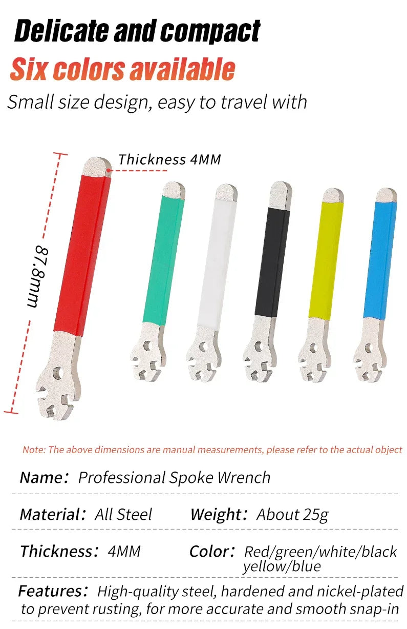 Lebycle Bicycle Spoke Wrench – Stainless Steel Wheel Tension Repair Tool