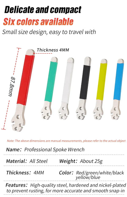 Lebycle Bicycle Spoke Wrench – Stainless Steel Wheel Tension Repair Tool