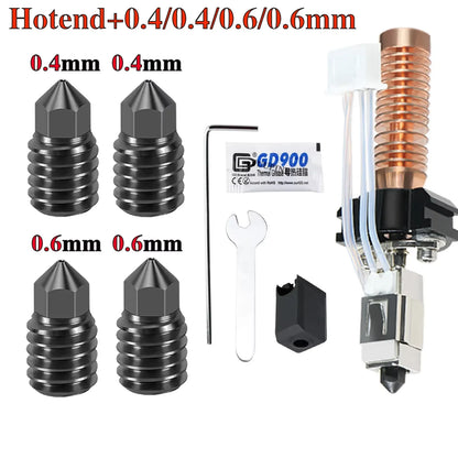 Hotend for Flashforge Adventurer 5M/5M Pro – Ceramic Heating Block Kit, 280℃ Hot End, Hard Steel Nozzle 3D Printing Parts
