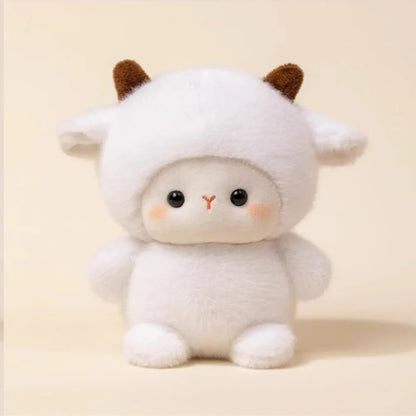 16cm Cute Plush Companion Doll - Anime Elephant, Rabbit, Bear & Panda Soft Desk Toy Gift