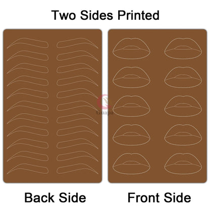 Microblading Practice Skin Sheets — Eyebrow Segment Tip Joint Texture for Semi-Permanent Makeup Training