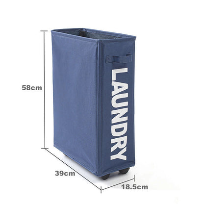 Large Capacity Laundry Basket with Wheels — Foldable Waterproof Storage Bag for Clothes, Yoga Mats, and Multifunctional Use
