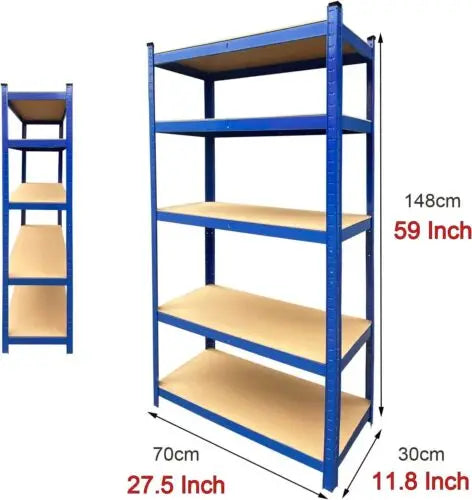 DayPlus 5-Tier Heavy Duty Garage Shelving – Adjustable Storage Unit, 386LBS Load Capacity per Tier, 150-200CM Height
