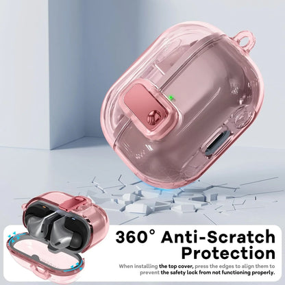 Buds3 Pro Lockable TPU Case – Transparent Protective Shell with Cleaning Kit for Samsung Galaxy Buds 3/3 Pro