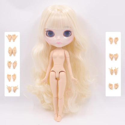 ICY DBS Blythe Doll 1/6 Joint Body 30cm BJD – Shiny Face with Extra Hands, DIY Fashion Doll Gift