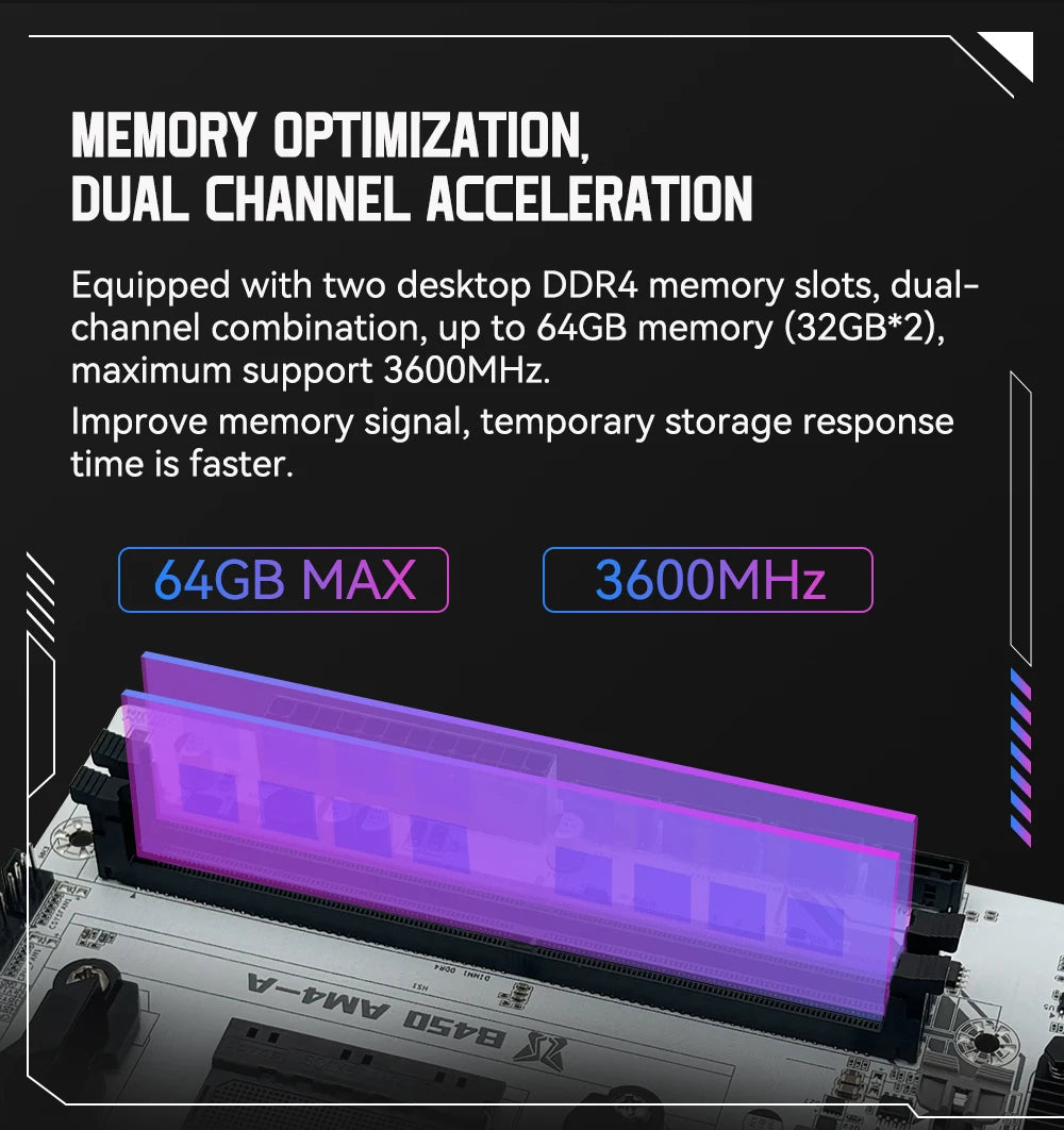 MACHINIST B450 AM4 Motherboard – Dual-Channel DDR4, M.2 NVMe, Ryzen 5500/5600/5600G Support