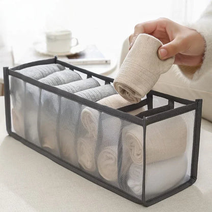 Foldable Underwear Drawer Organizer - Closet Storage Box Divider for Underpants, Socks, Bras & Clothing Accessories