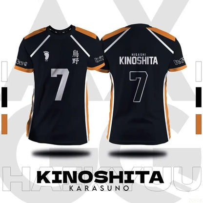 Haikyuu Anime Cosplay Jersey - Fukurodani and Hinata Short-Sleeve T-Shirt for Men and Children