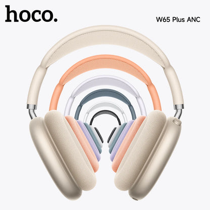 HOCO W65 Plus ANC Bluetooth Headphones – Wireless Over-Ear Noise Cancelling HiFi Sport Headset with Control Button