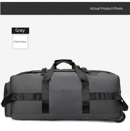 80L Rolling Duffle Bag with Wheels – 31" Heavy-Duty Foldable Travel Duffel, Water-Resistant Luggage with Shoulder Strap