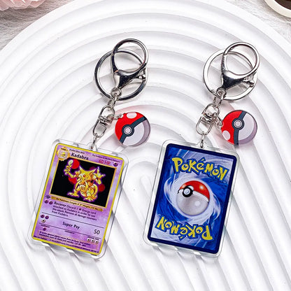 Pokemon Acrylic Keychain Charms - Pikachu Bulbasaur Jigglypuff Bag Pendant Backpack Accessories Gift