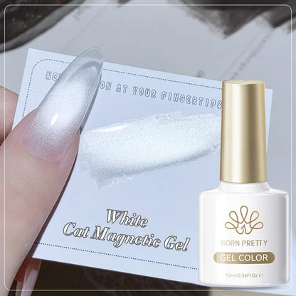 BORN PRETTY Cat Magnetic Gel Nail Polish 117 Colors 10ml Full Coverage Semi-Permanent Soak-Off Nail Varnish for Salon Manicure Glitter Cat Eye Nails