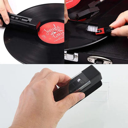 Anti-Static Vinyl Record Cleaning Kit - 1 Set Dust Remover Brush for Phonograph Turntable LP Records