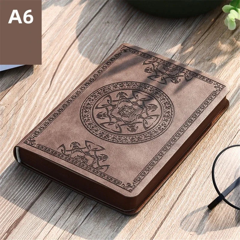 2025 New Portable Vintage Leather Notebook – Diary & Journal Stationery Gift, Easy to Use