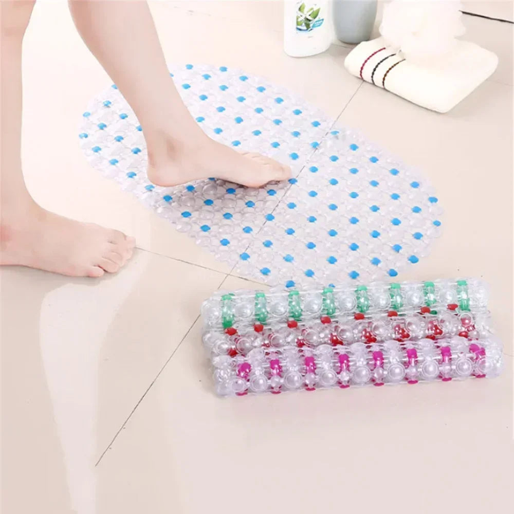 New Household Non-Slip Bath Mat – Suction Cup Bathroom Rug, Massage Bathtub Mat, Carpet Supplies for Bathroom