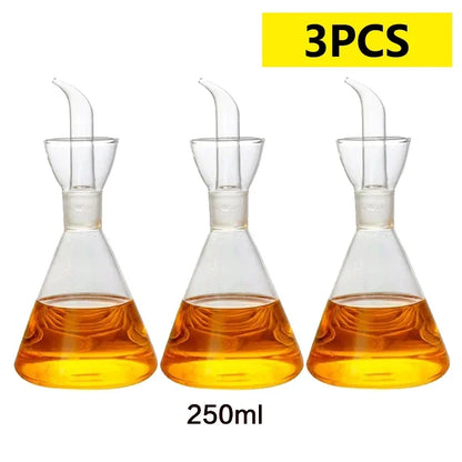 High Borosilicate Glass Oil & Vinegar Pot – Leak-Proof Kitchen Seasoning Bottle