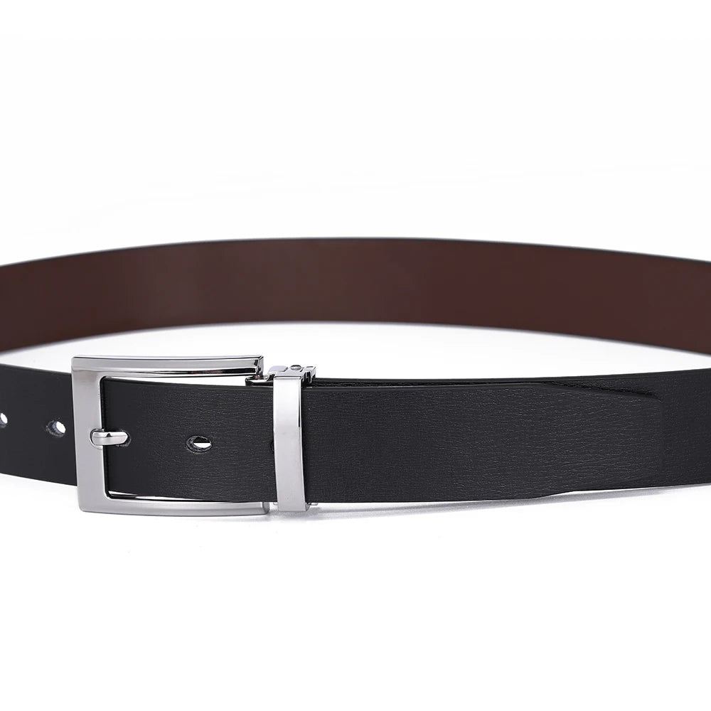 Men’s Pin Buckle Cowskin Leather Belt – High-Quality Designer Waist Strap, Luxury Fashion Accessory