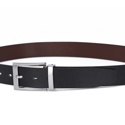 Men’s Pin Buckle Cowskin Leather Belt – High-Quality Designer Waist Strap, Luxury Fashion Accessory