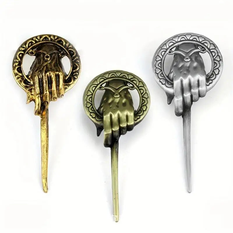 Hand of the King Inspired Lapel Pin Brooch – Movie Prop Replica Badge Collectible Jewelry Accessory for Fans and Cosplay