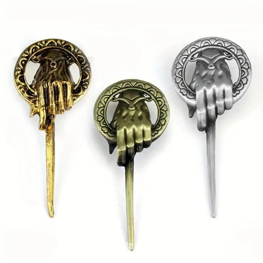 Hand of the King Inspired Lapel Pin Brooch – Movie Prop Replica Badge Collectible Jewelry Accessory for Fans and Cosplay