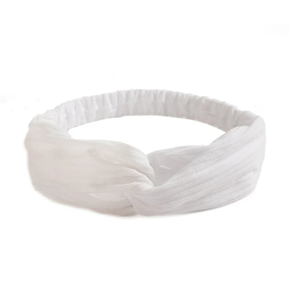 Women Cross Top Knot Headband – Elastic Soft Solid Color Hair Bands, Twisted Knotted Headwrap, Hair Accessories for Girls