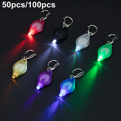 Mini LED Keychain Flashlight - Portable Emergency Light in Multiple Colors