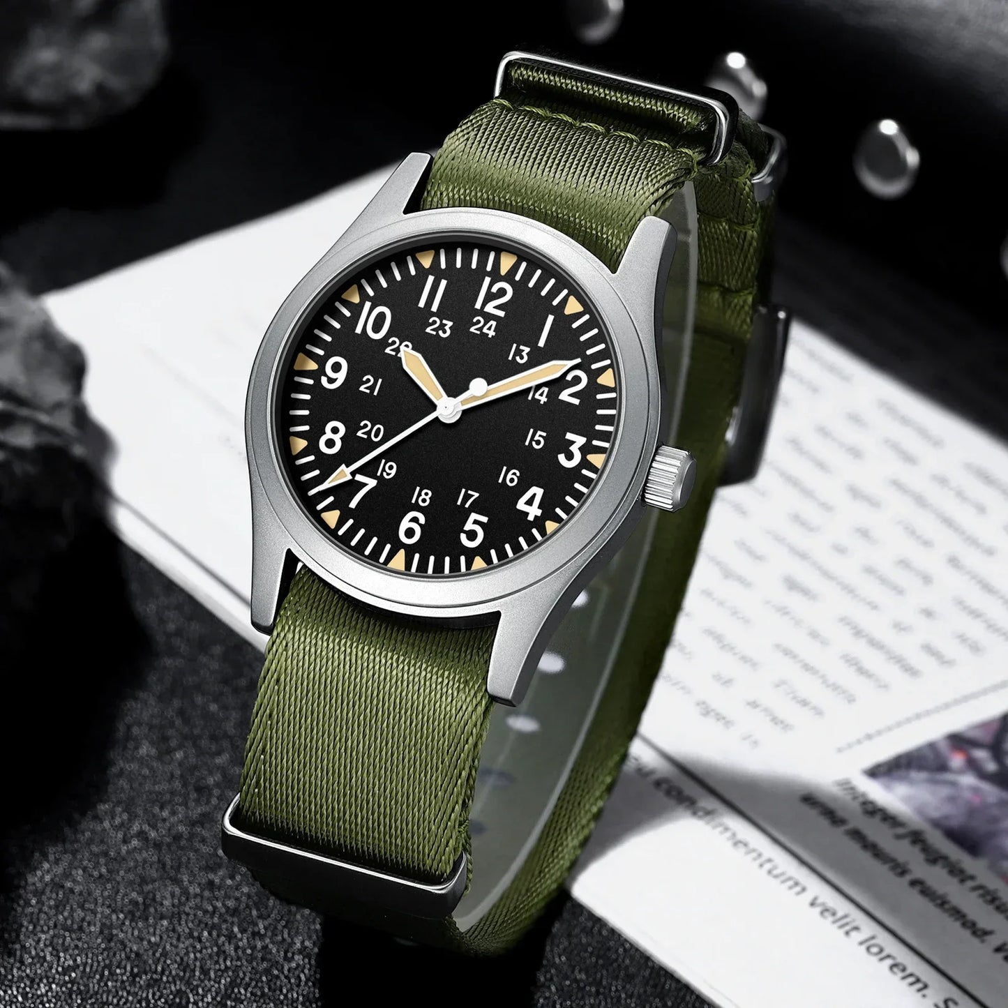 MILITREK 9001 Military Retro Men’s Watch - Quartz Stainless Steel Waterproof Sapphire Luminous Wristwatch