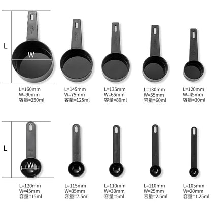 10PCS Measuring Spoons & Cups Set – Multipurpose Kitchen Cooking, Baking Tools for Cake, Flour & Food, Home Accessories
