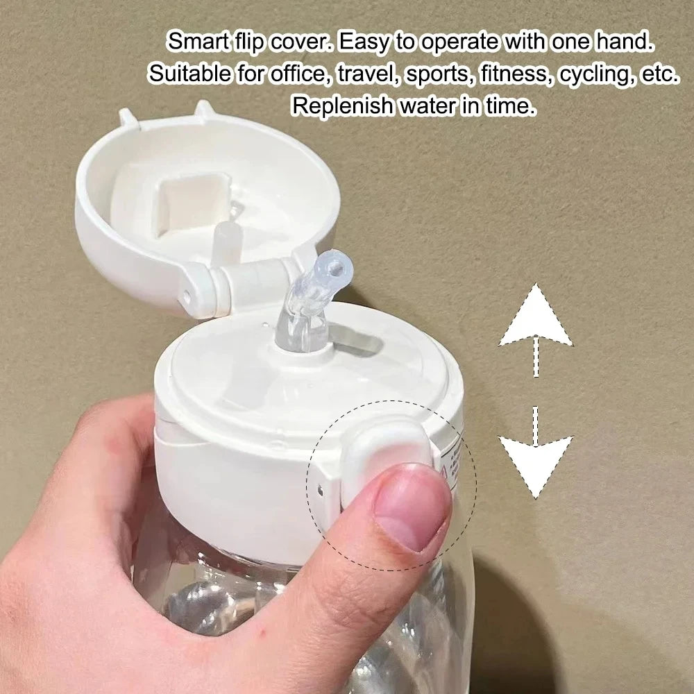 600/400ML Mermaid Princess Water Cup – Portable Transparent Plastic Sport Bottle for Kids