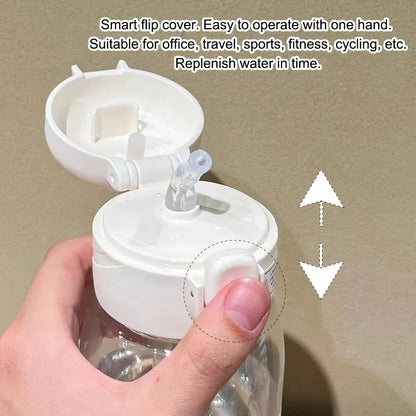 600/400ML Mermaid Princess Water Cup – Portable Transparent Plastic Sport Bottle for Kids
