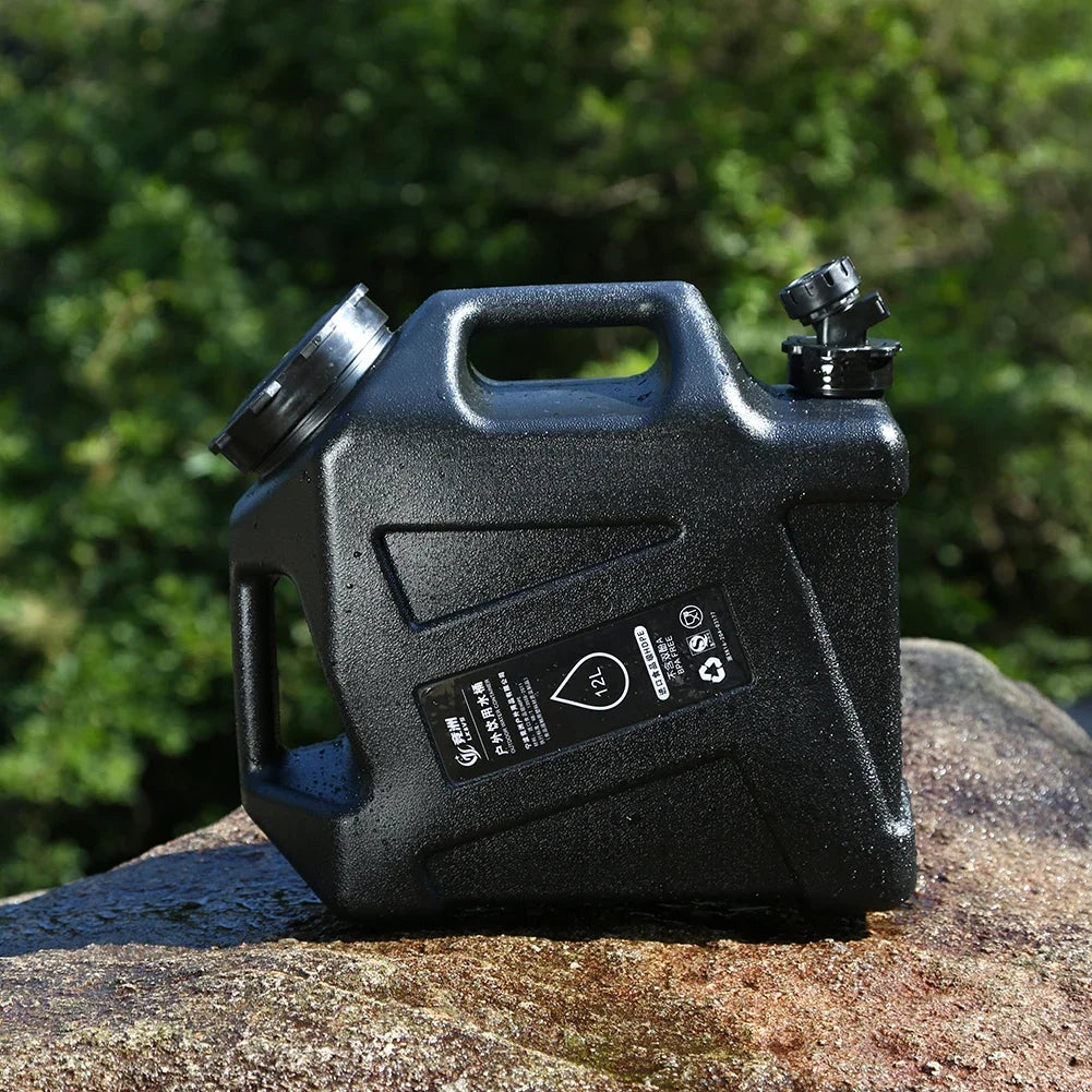 12L Portable Camping Water Container – Large Capacity Outdoor Water Bucket with Detachable Faucet for Picnic & Travel