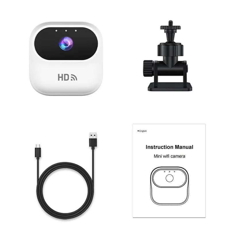 Ourlife A800 Mini Security Camera - 1080P WiFi Smart Home Monitor with Motion Tracking