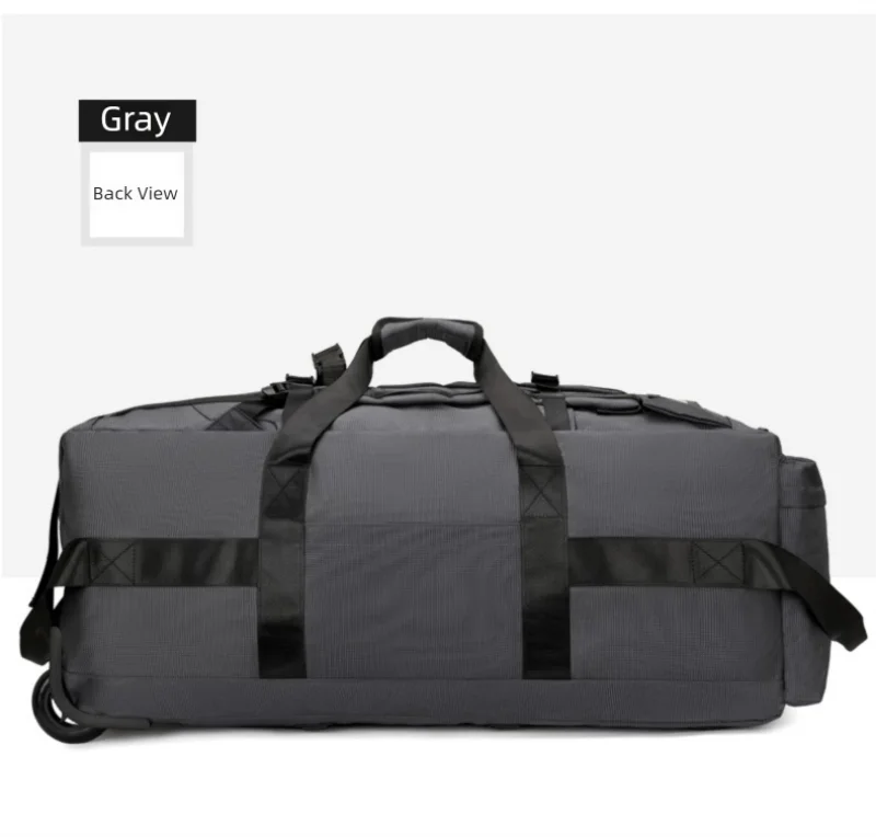 80L Rolling Duffle Bag with Wheels – 31" Heavy-Duty Foldable Travel Duffel, Water-Resistant Luggage with Shoulder Strap