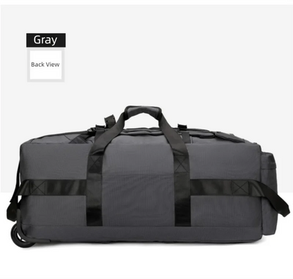 80L Rolling Duffle Bag with Wheels – 31" Heavy-Duty Foldable Travel Duffel, Water-Resistant Luggage with Shoulder Strap