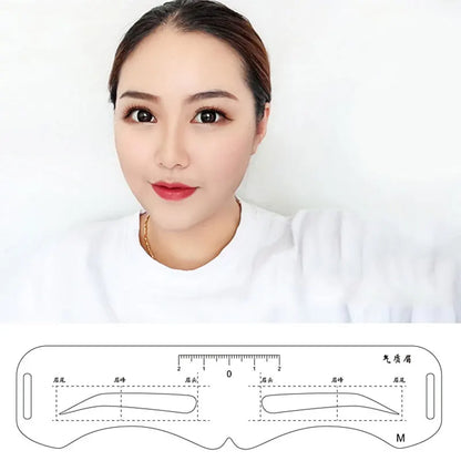Reusable Eyebrow Stencil Set – Soft Ruler Brow Definer & Styling Template for Precise Grooming
