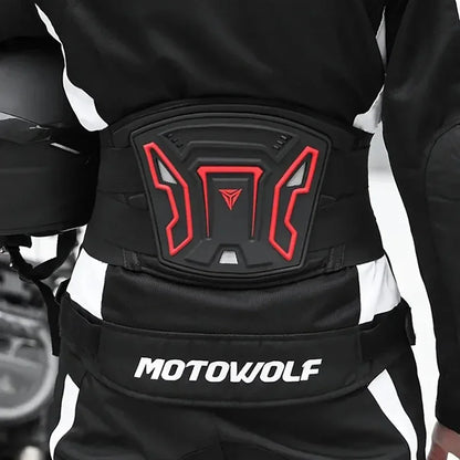 Adjustable Motorcycle Waist Protector Belt – Breathable Motocross & Cycling Safety Back Support Guard for Riders