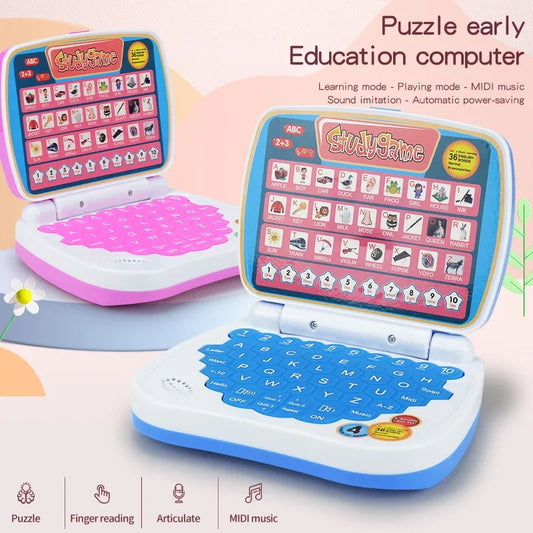 Kids English Learning Laptop Toy – Educational Computer for Boys & Girls with ABC, Numbers, Words, Spelling, Math & Music